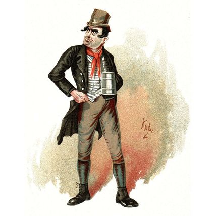 BILL SIKES 1889 JOSEPH CLAYTON CLARKE ‘KYD’ Oliver Twist VICTORIAN CARTOON