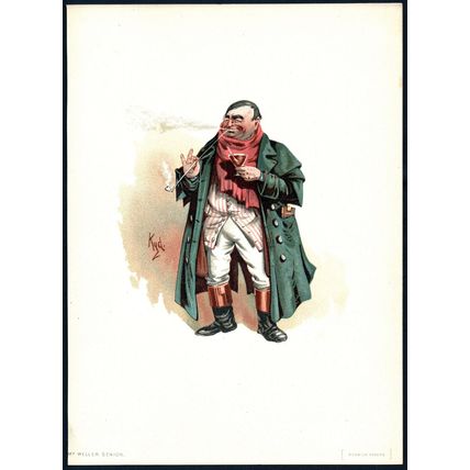 MR. WELLER, SENIOR 1889 JOSEPH CLAYTON CLARKE ‘KYD’ Pickwick Papers CARTOON