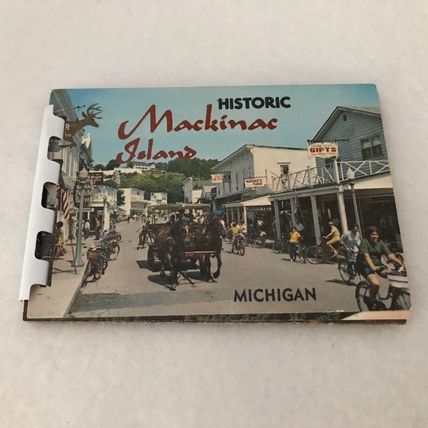 Vintage Mini Tourist Photo Booklet Historic Mackinac Island