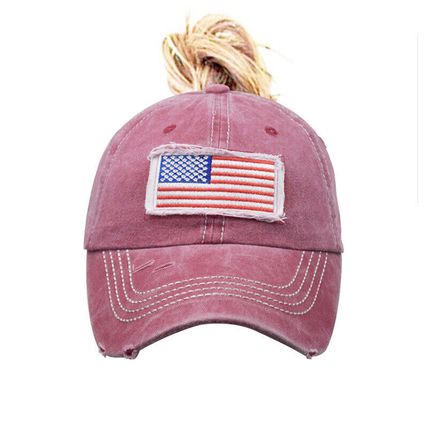 Bun Hat Cotton Summer Sun Sport Snapback Ponytail Baseball Cap Ladies High