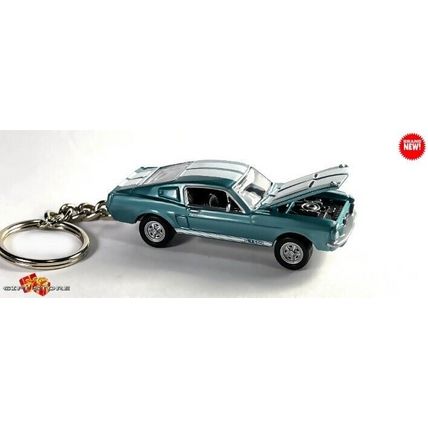 RARE KEYCHAIN BLUE WHITE 67/68 FORD™ SHELBY™ MUSTANG GT500 KR GREAT GIFT