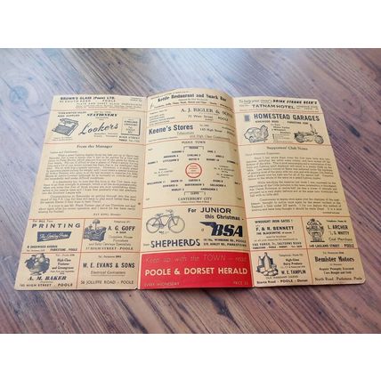 1960/61 Poole Town vs Canterbury City, Southern League, 12/11/60 ** FREE P&P **