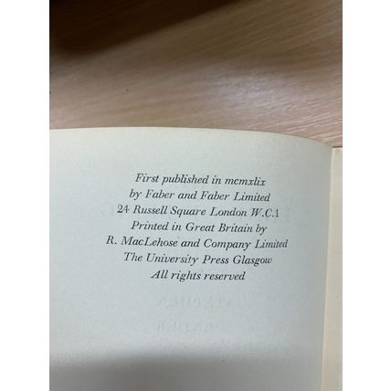 1949 1ST EDITION STEPHEN SPENDER "THE EDGE OF BEING" POETRY HARDBACK BOOK (P3)