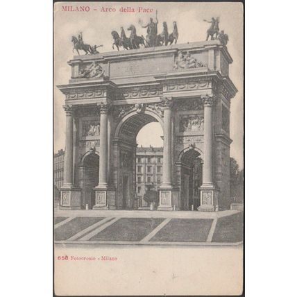 Arco della Pace, Milano, c.1900 - Fotocromo Cartolina