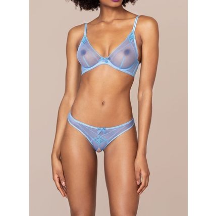 AGENT PROVOCATEUR Powder Blue Casper Plunge Underwired Bra BNWT (RARE & COLLECT)