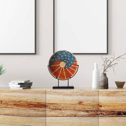 Blulu 4 Pcs 10 Inch round Metal Display Stands for Stained Glass Art Fused Glass