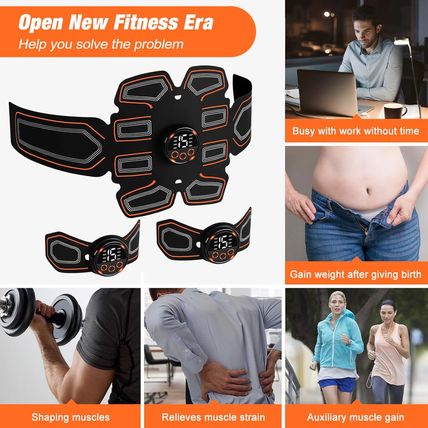 ABS Stimulator, Ab Toning Belt Trainer, Workout Equipment for Men & Women - BFB-