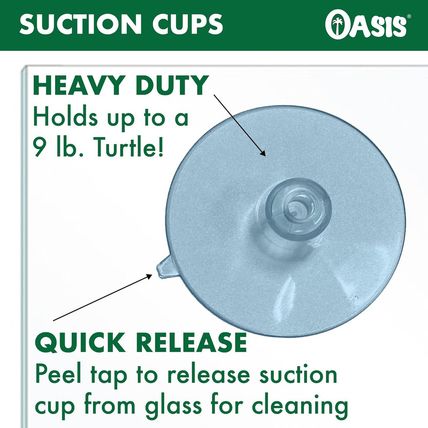 Oasis Turtle Ramp - Replacement Heavy Duty Suction Cups, 4-Pack 2.36" Diameter