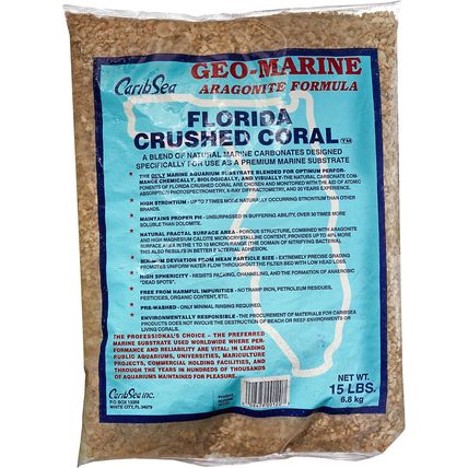 Carib Sea ACS00120 Crushed Coral for Aquarium, 15-Pound
