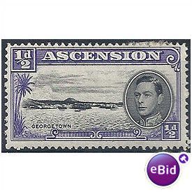 Ascension 1938 SG38 1/2d Black & Violet Mounted.Mint