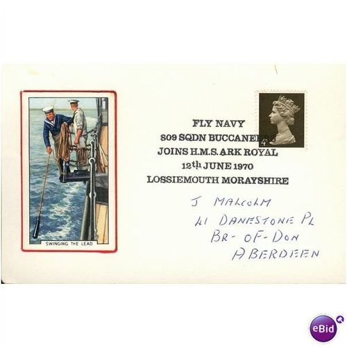GB Postcard 1970 - 809 Squadron Join HMS Ark Royal