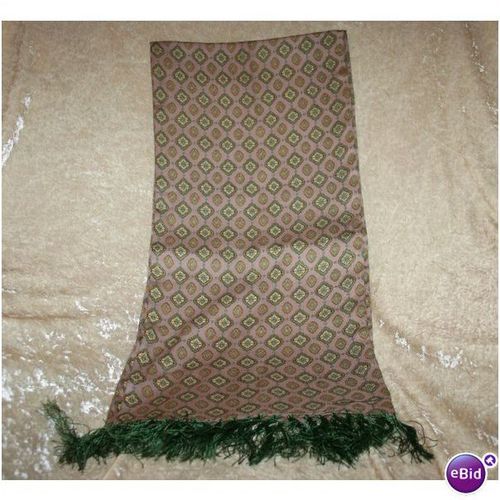 Vintage 1950 Scarf Green Gold Beige Sammy Total Style Emo Scooter