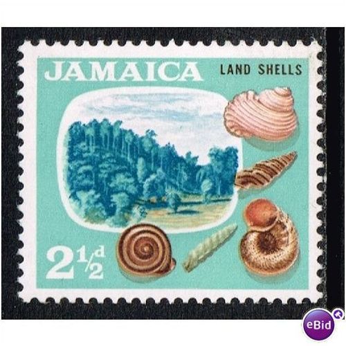 Jamaica 1964 2½d Land Shells Mounted Mint MM SG 220 Sc 220 stamp