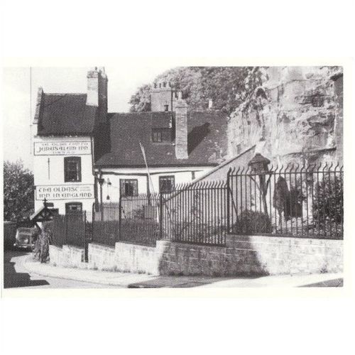 Postcard NOTTINGHAM Trip to Jerusalem Inn Castle Road 1950's Oldest English Pub