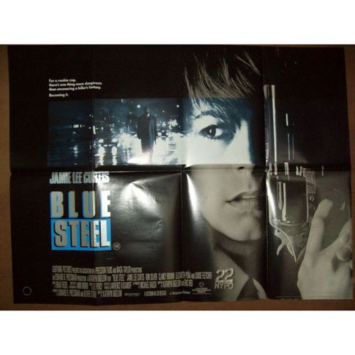 BLUE STEEL Jamie Lee Curtis, Ron Silver 1990 Movie Quad Poster