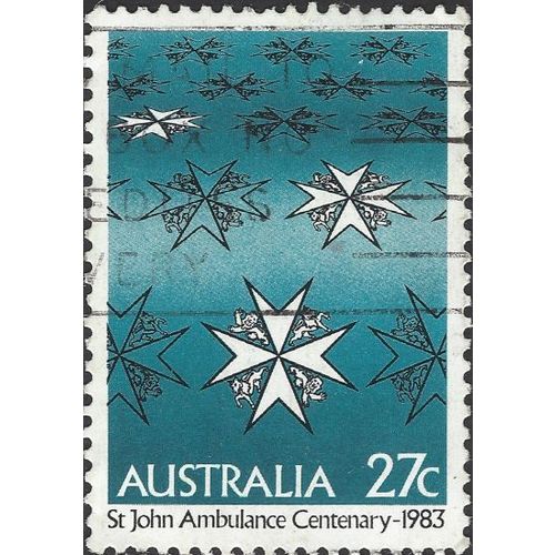 AUSTRALIA, St John's Ambulance Brigade Centenary, blue 1983, 27c, #3