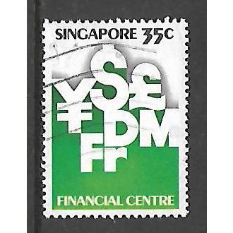 SINGAPORE 1981 35c MONETARY AUTHORITY SG 397 FINE USED#