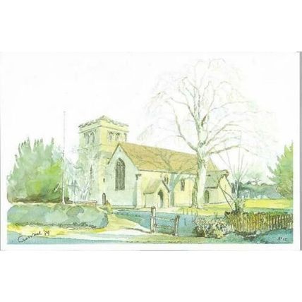 Exbury, Hampshire - St. Katharine's Church - art postcard c.1980s