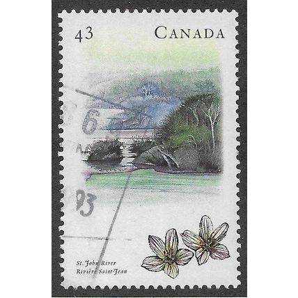 CAN 1993 43c 'RIVERS- ST JOHN RIVER' (3RD SERIES) FINE USED (EBID71-273)