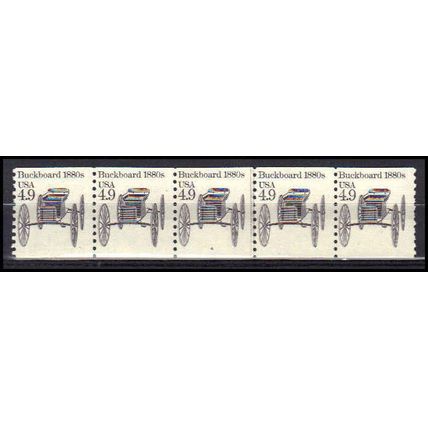 2124 4.9c Buckboard Fine MNH Dry Gum PNC 4/5 X0271