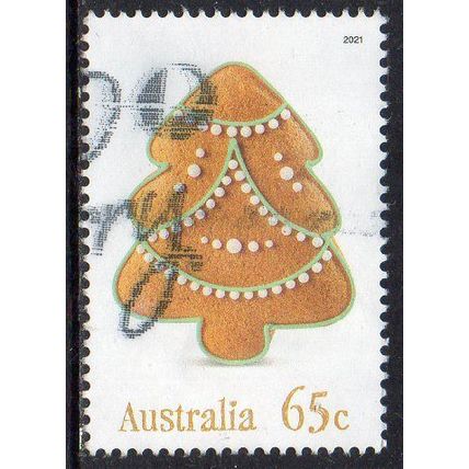 Australia 2021 Christmas - Gingerbread Xmas Tree 65c Sheet Used