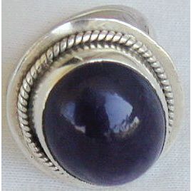 Dark purple glass ring