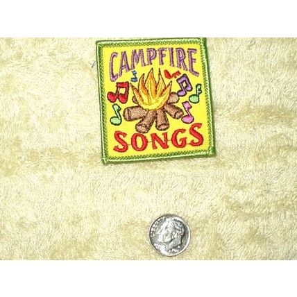 VTG GIRL SCOUTS BROWNIES CAMPFIRE SONGS SEW ON patch