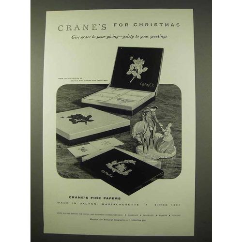 1954 Crane's Fine Papers Ad - For Christmas