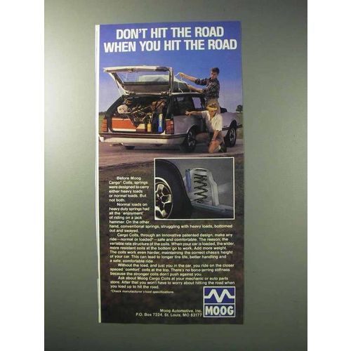 1986 Moog Cargo Coils Ad - Don't Hit The Road