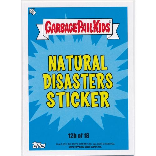 GPK Adam-Geddon Natural Disasters Sticker 12b Erupt Tina