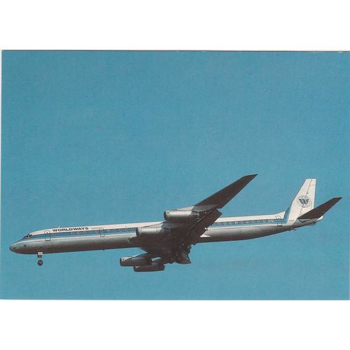 Worldways Canada Douglas DC8 63 Aircraft Postcard (A21073)