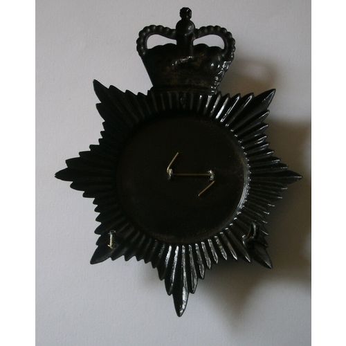 Durham Constabulary Helmet Plate QE11 Crown 2 Piece Night time