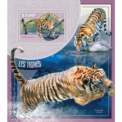 NIGER 2014 SHEET MNH TIGERS TIGRES WILD CATS RAUBKATZEN FELINS FELINES 4A