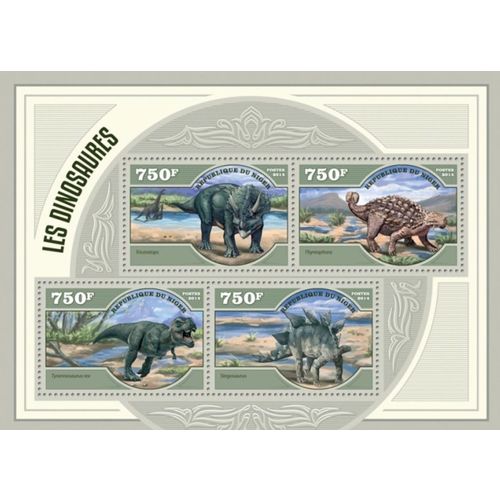 NIGER 2014 SHEET MNH DINOSAURS DINOSAURES DINOSAURIERN DINOSSAUROS DINOSAURI 4