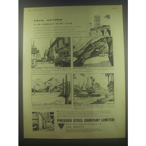 1954 Pressed Steel Company limited Ad - From Oxford to the highways of the world