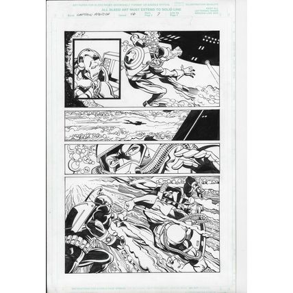 Captain America #46 p7 (2001) Jurgens/Layton Cap Undersea Battle Iron Man Guest