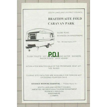 (5375) Cumbria Grand Hotel Grange Over Sands / Braithwaite Fold Caravan - c1975
