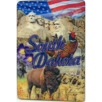 South Dakota 3D Fridge Magnet