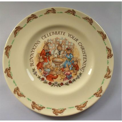 Royal Doulton Bunnykins Celebrate Your Christening English Fine Bone China Plate