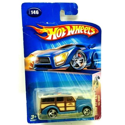 Hot Wheels 2004 Crank ITZ #146 Blue 40s Woody Surf Beat (Z6)
