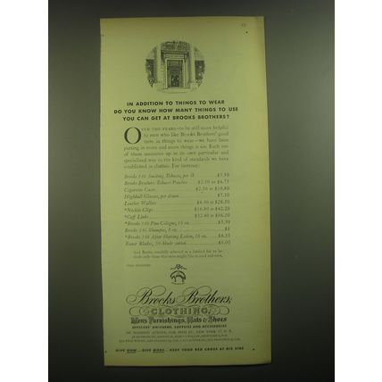 1945 Brooks Brothers Clothing Advertisement - In addition to things to wear