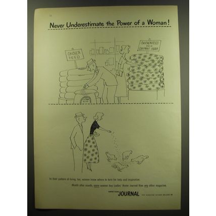 1949 Ladies' Home Journal Magazine Ad - Power of a Woman - Chicken Feed Fabric