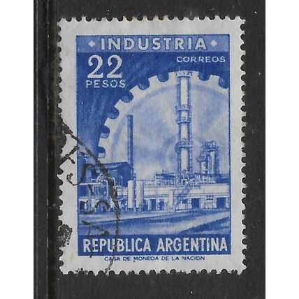ARGENTINE REP 1954 22p BLUE INDUSTRIAL PLANT SG 1018 FINE USED