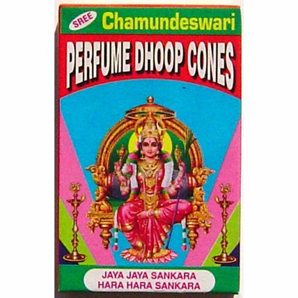 Sree Chamundeswari, Perfumed Dhoop Incense, 10 Cone Box, From India