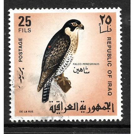 IRAQ 1968 IRAQI BIRDS 25F PEREGRINE FALCON SG 797 FINE USED#2