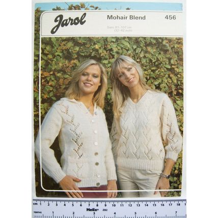 Vintage: Jarol 456 cardigan & V neck sweater, mohair