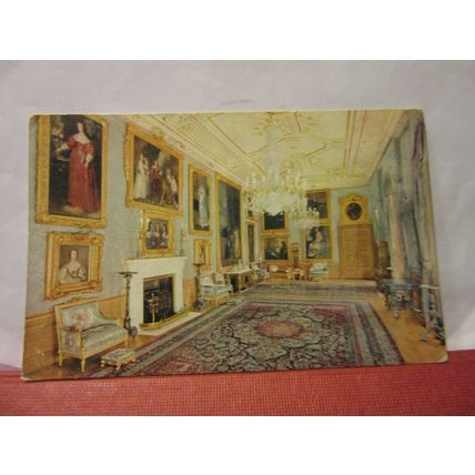 VAN DYCK ROOM, WINDSOR CASTLE, unused antique postcard R. Tuck 'Oilette' =