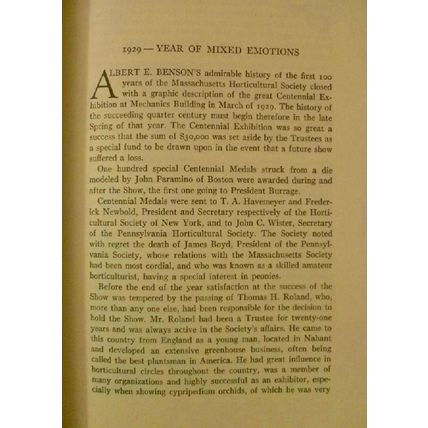 TWENTY-FIVE 25 HISTORIC YEARS MASSACHUSETTS HORTICULTURAL SOCIETY 1929-1954 RARE