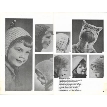 Patons Beehive #98 Family Headwear & Scarves Vintage Knitting Crochet 26 Designs