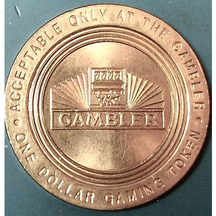 The Gambler. $1 Casino Token. Reno, NV. P32.